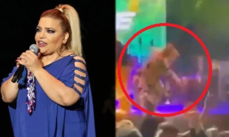 Sahneden düşen Kibariye hastaneye kaldırıldı 1 Sahneden düşen Kibariye hastaneye kaldırıldı