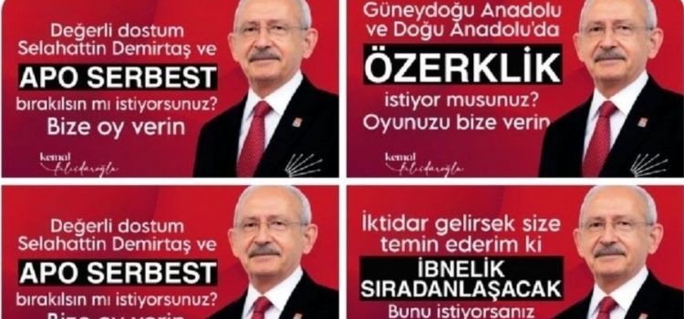 Sahte 'Kılıçdaroğlu' afişleri sokaklarda; CHP YSK'ya bildirdi 1 Sahte ‘Kılıçdaroğlu’ afişleri sokaklarda; CHP YSK’ya bildirdi