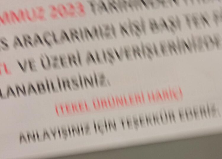 En az 500 TL’lik alışveriş yapmayana servis yasak