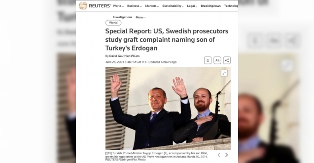 Reuters'tan 'Bilal Erdoğan' açıklaması: Haberimizin arkasındayız 1 Reuters’tan ‘Bilal Erdoğan’ açıklaması: Haberimizin arkasındayız