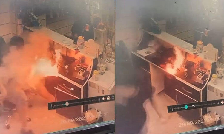 Cep telefonu bomba gibi patladı