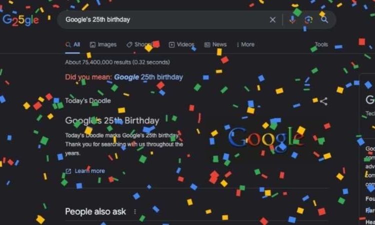 Google 25'inci yaşını kutluyor 1 Google 25’inci yaşını kutluyor
