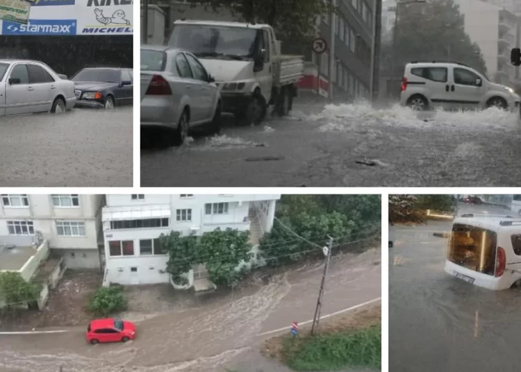 Samsun’da şiddetli yağış: Ev ve iş yerlerini su bastı 1 Samsun’da şiddetli yağış: Ev ve iş yerlerini su bastı