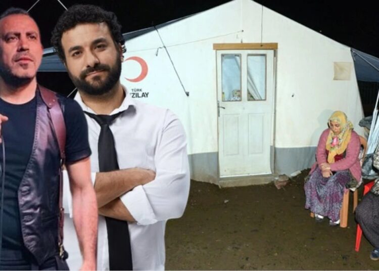 Haluk Levent ve Hasan Can Kaya, çadırda kalan şehit ailesine ev alıyor