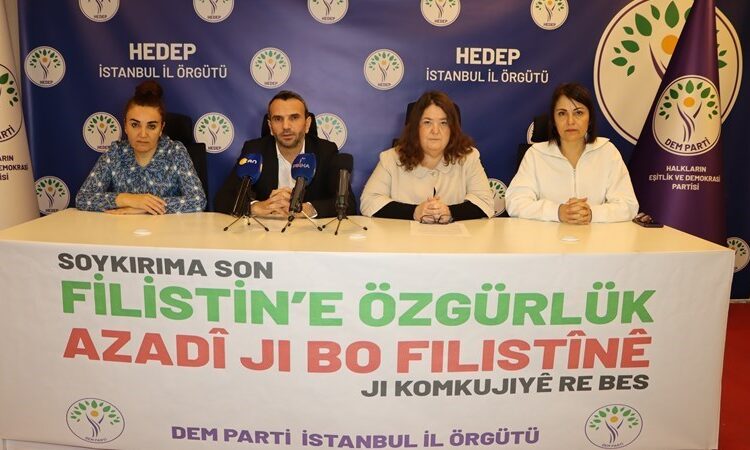DEM Parti İstanbul’daki Filistin mitingini erteledi 1 DEM Parti İstanbul’daki Filistin mitingini erteledi