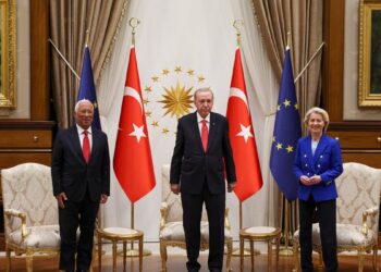 الرئيس التركي رجب طيب أردوغان في أنقرة، الذي أعلن أن أردوغان يزور دمشق قريبا