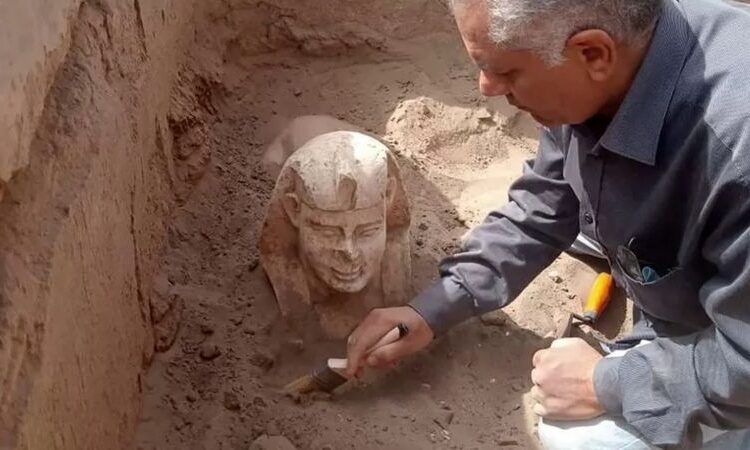 Mısır’da Roma İmparatoru Claudius’u temsil ettiği düşünülen bir sfenks bulundu