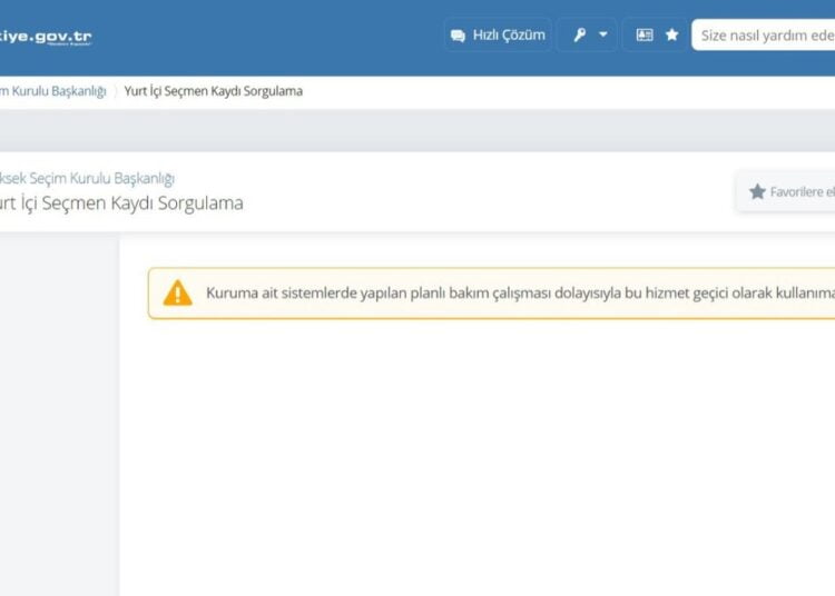 Seçmen listeleri askıya çıktı, e-devlet bakıma girdi