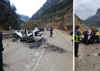 Dört öğretmen heyelanda hayatını kaybetti