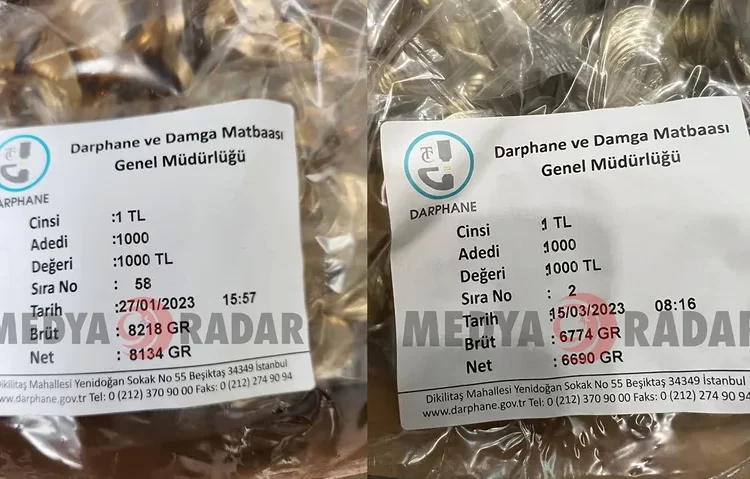Darphane 1 TL’nin gramajını düşürdü