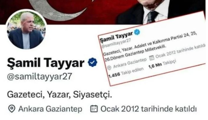 MKYK’da yer bulmayan Şamil Tayyar profilinden Ak Partiyi kaldırdı 1 MKYK’da yer bulmayan Şamil Tayyar profilinden Ak Partiyi kaldırdı