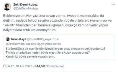 Zeki Demirkubuz yine küfür etti: Artık katlanamıyorum 3 Zeki Demirkubuz yine küfür etti: Artık katlanamıyorum