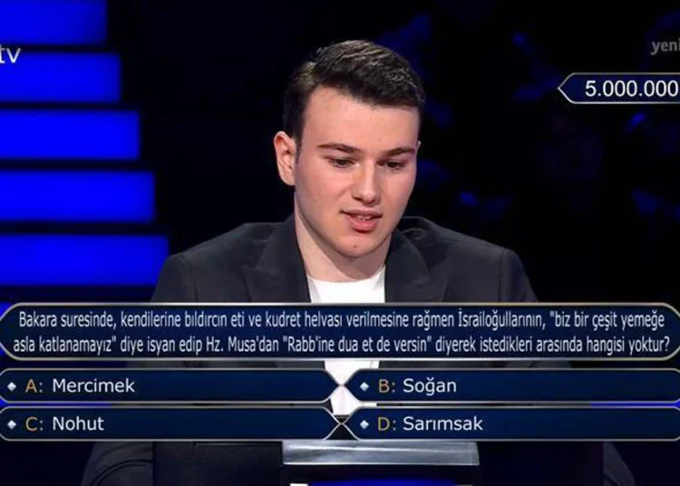 Kim Milyoner Olmak İster'de 5 milyon TL’lik soruyu bilen yarışmacının ne kadar vergi ödeyeceği belli oldu 1 Kim Milyoner Olmak İster’de 5 milyon TL’lik soruyu bilen yarışmacının ne kadar vergi ödeyeceği belli oldu