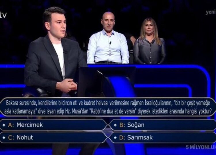 Kim Milyoner Olmak İster'de 5 milyon lira kazanan yarışmacı, parayla ne yapacağını açıkladı 1 Kim Milyoner Olmak İster’de 5 milyon lira kazanan yarışmacı, parayla ne yapacağını açıkladı