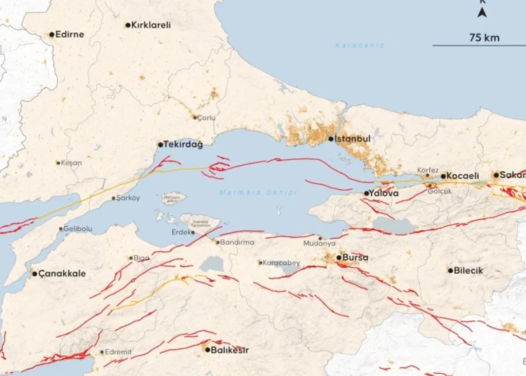 Marmara Denizi'nden Saros Körfezi’ne uzanan Ganos Fayı büyük tehlike 1 Marmara Denizi’nden Saros Körfezi’ne uzanan Ganos Fayı büyük tehlike