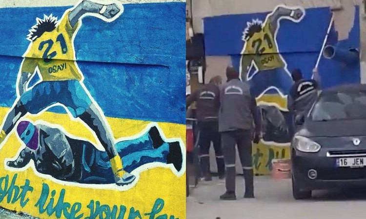 Kadıköy'de bir duvara yapılan Osayi grafitisi, görevliler tarafından silindi 1 Kadıköy’de bir duvara yapılan Osayi grafitisi, görevliler tarafından silindi