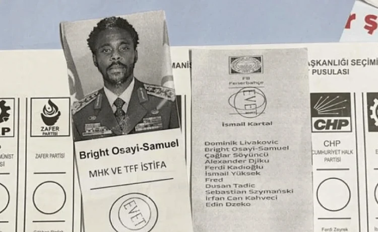 Sandıktan bir oy da Fenerbahçeli futbolcu Osayi-Samuel’e çıktı 1 Sandıktan bir oy da Fenerbahçeli futbolcu Osayi-Samuel’e çıktı