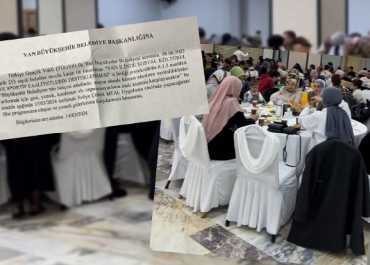 Kayyım 'hizmette' sınır tanımıyor: TÜGVA'nın iftar yemeğinin faturasını belediye ödedi 1 Kayyım ‘hizmette’ sınır tanımıyor: TÜGVA’nın iftar yemeğinin faturasını belediye ödedi