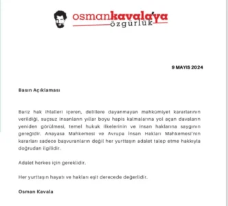 Osman Kavala'dan çağrı: AİHM kararları uygulansın... Adalet herkese lazım! 2 Osman Kavala'dan çağrı: AİHM kararları uygulansın... Adalet herkese lazım!