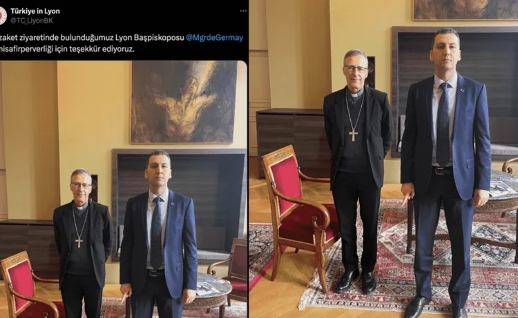 Türkiye’nin Lyon Başkonsolosu’nun din adamıyla çektirdiği fotoğrafı olay oldu