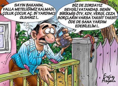 Ekonominin durumu karikatüristlerin gündeminde