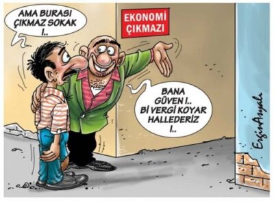 Ekonominin durumu karikatüristlerin gündeminde