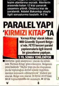 Sabah başka Hürriyet başka türlü verdi: Kırmızı Kitap'ta 'Paralel Yapı' bilmecesi