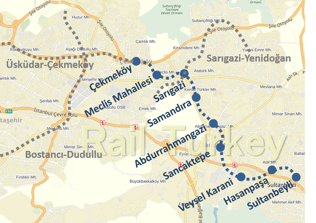 Çekmeköy-Sultanbeyli-Sancaktepe metro hattında sona yaklaşıldı
