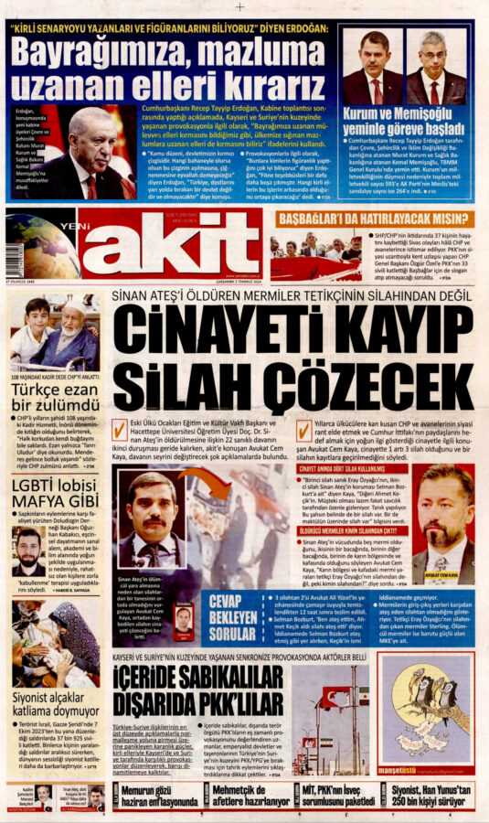 Halis Gül yazdı l Sinan Ateş davasına 3 gazeteden 3 ayrı bakış açısı 8 Halis Gül yazdı l Sinan Ateş davasına 3 gazeteden 3 ayrı bakış açısı