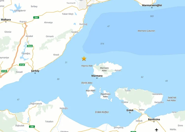 Marmara'da 4,1 büyüklüğünde deprem 1 Marmara’da 4,1 büyüklüğünde deprem