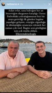 Kerem Aktürkoğlu’ndan Fatih Terim’e ziyaret: "Gurur"
