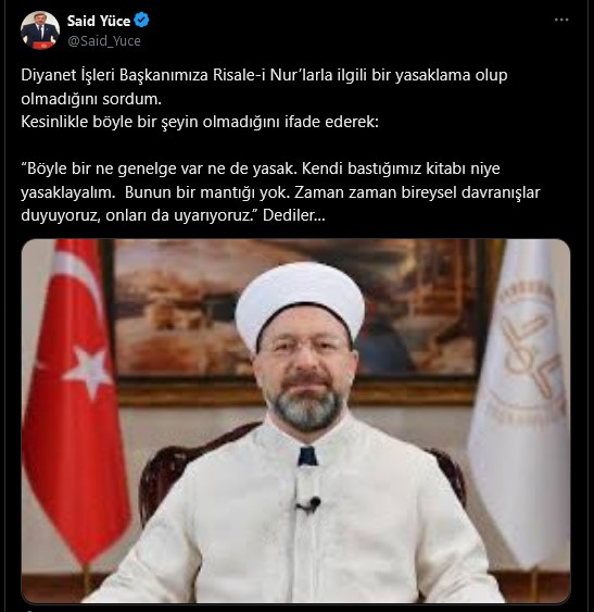 Halis Gül yazdı l Ahmet Akgündüz’den Risaleler konusunda Diyanet’e tepki 5 Halis Gül yazdı l Ahmet Akgündüz’den Risaleler konusunda Diyanet’e tepki