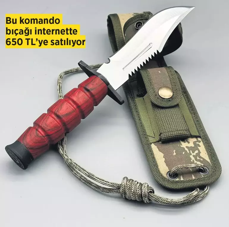 İnternetten kapıya kadar kılıç-balta servisi var