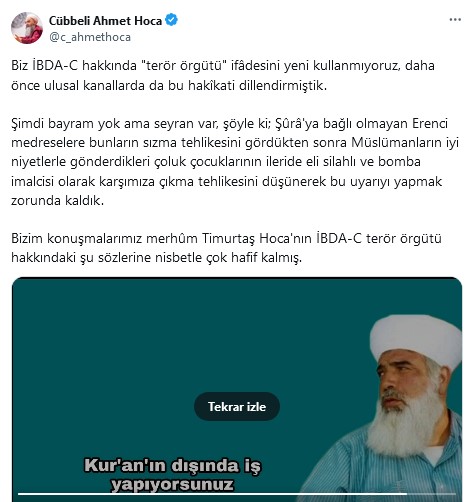 Halis Gül yazdı l Cübbeli Ahmet: İBDA-C bir terör örgütüdür!