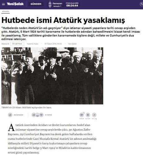 Halis Gül yazdı l İmamlar arada kaldı; Atatürk’ü anan da, anmayan da tepki görüyor!