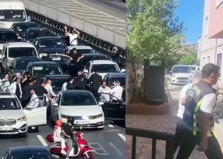 Karayolunu trafiğe kapatıp halay çekenler gözaltında
