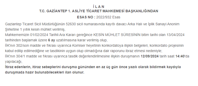 Dev tekstil şirketi konkordato istedi 3 Dev tekstil şirketi konkordato istedi