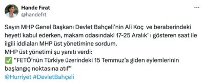 Hande Fırat, MHP üst yönetimine 17-25 Aralık saatini sordu 2 Hande Fırat, MHP üst yönetimine 17-25 Aralık saatini sordu