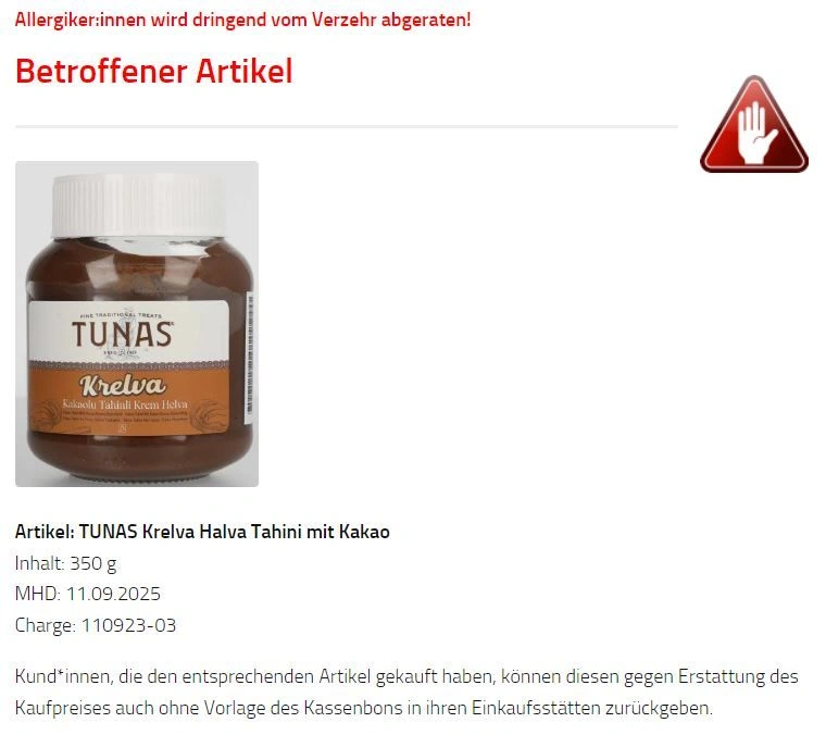 Ünlü Türk helva markasının ürünleri Almanya'daki marketlerden toplatılıyor
