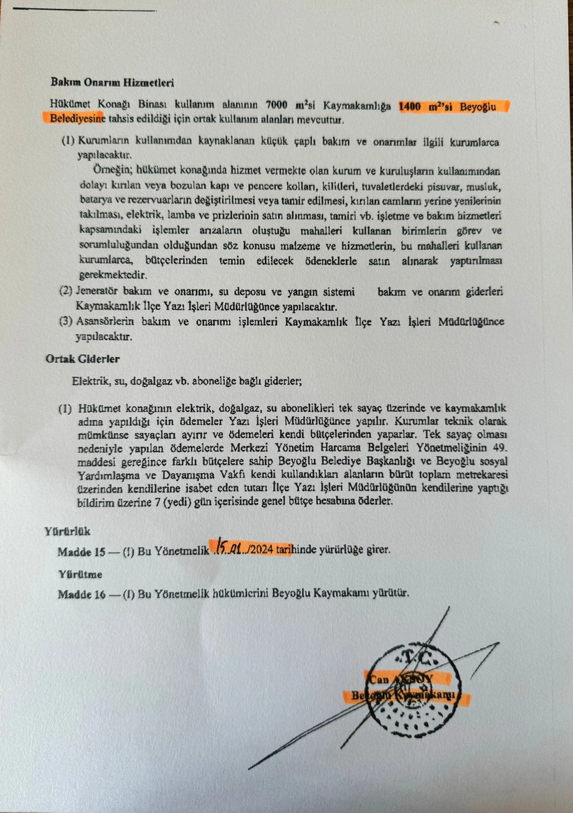 Yönetim değişince, Beyoğlu Kaymakamlığı, ortak kullanılan alandan belediyeyi kovdu! 5 Yönetim değişince, Beyoğlu Kaymakamlığı, ortak kullanılan alandan belediyeyi kovdu!