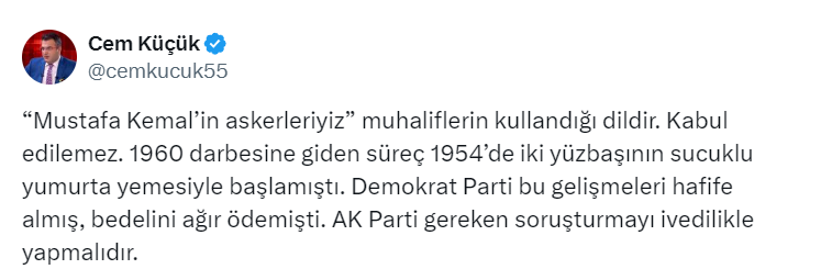 Ümit Özdağ'dan Cem Küçük'e sert tepki: FETÖ gitti, METÖ geldi
