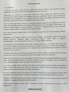 Bu açıklamayı kim yazdı? Narin’in ailesi ‘karalamaları’ dış güçlere bağladı 3 Bu açıklamayı kim yazdı? Narin’in ailesi ‘karalamaları’ dış güçlere bağladı