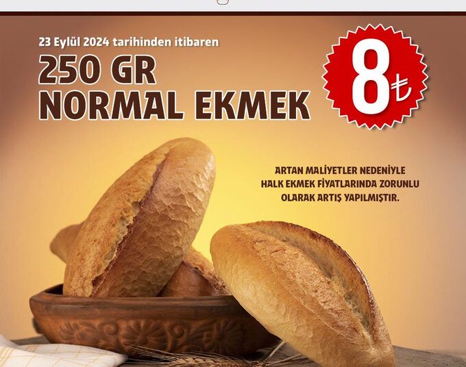 Ankara'da ‘Halk Ekmek’e zam: 6,5 TL’den 8 TL'ye yükseltildi 1 Ankara’da ‘Halk Ekmek’e zam: 6,5 TL’den 8 TL’ye yükseltildi