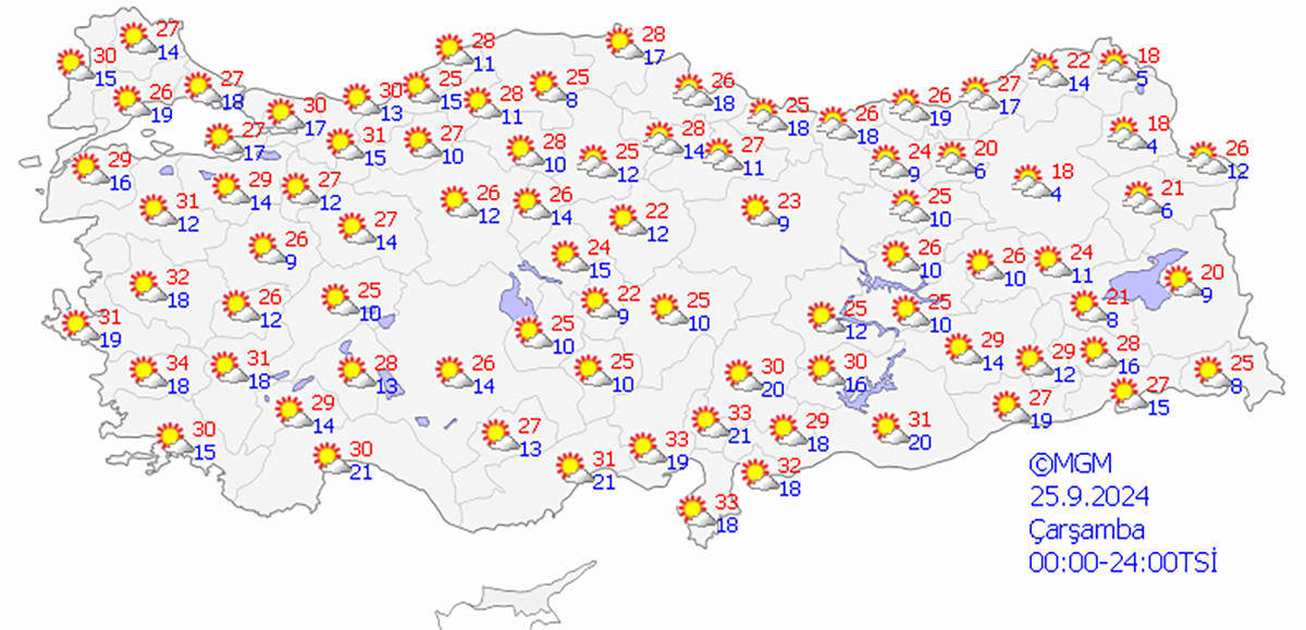 Yağışla gelen serinlik, yerini sıcak havaya bırakıyor