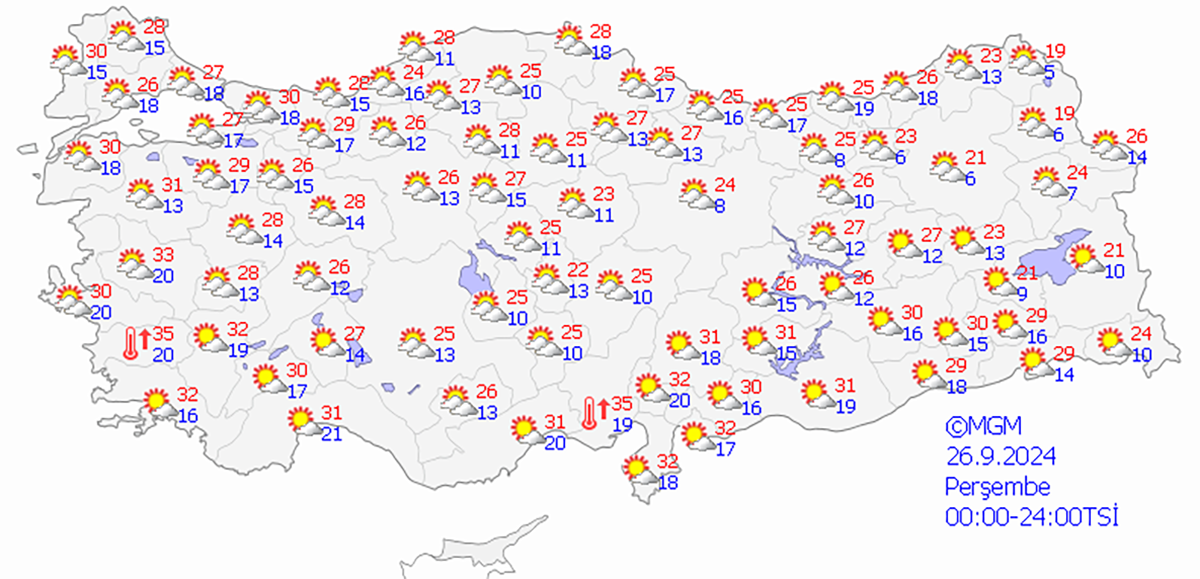 Yağışla gelen serinlik, yerini sıcak havaya bırakıyor