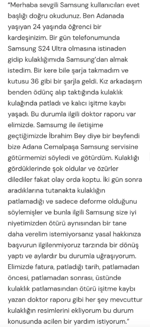 Samsung kulaklık kulağında patlayan genç artık duyamayacak 2 Samsung kulaklık kulağında patlayan genç artık duyamayacak