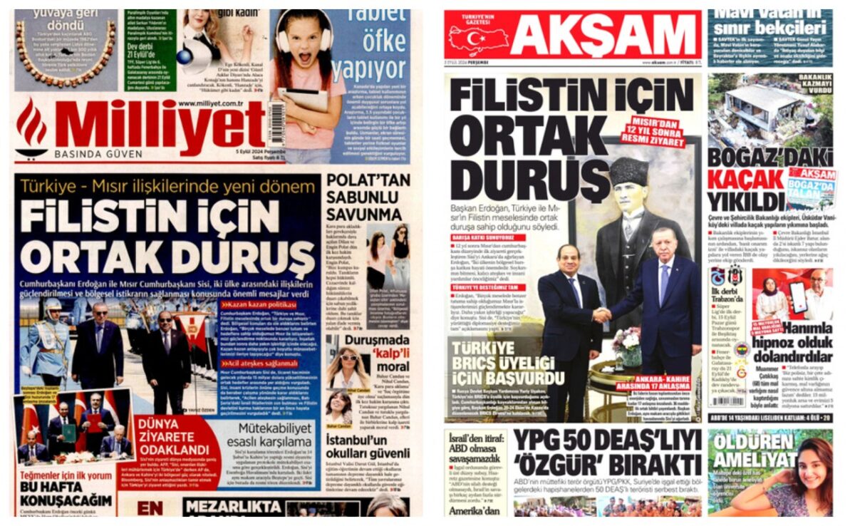 Sisi'nin 12 yıl sonraki Türkiye ziyaretini gazeteler nasıl gördü? 3 Sisi'nin 12 yıl sonraki Türkiye ziyaretini gazeteler nasıl gördü?