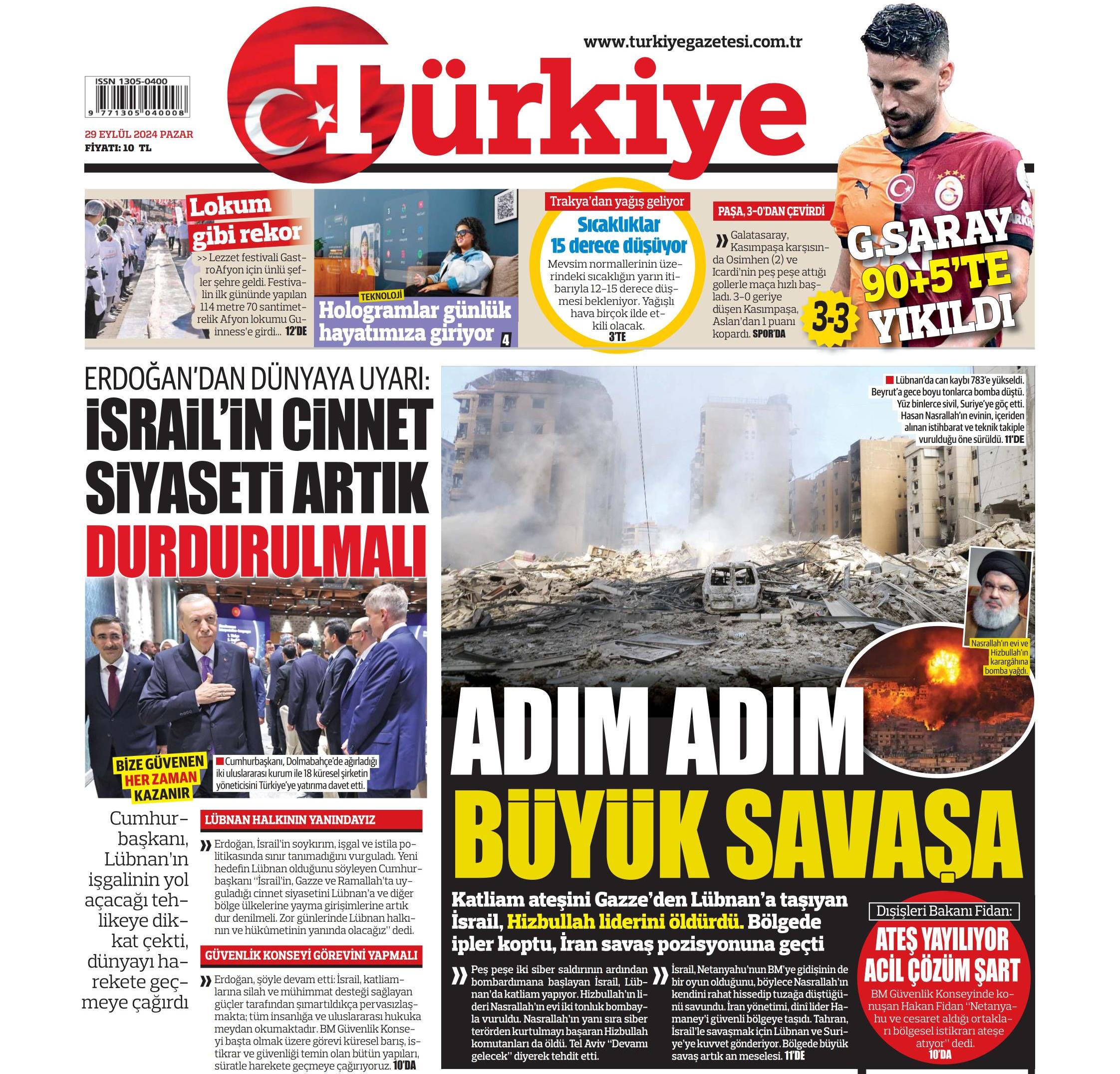 İktidar yanlısı gazeteler Nasrallah’ın ölümünü nasıl verdi? 5 İktidar yanlısı gazeteler Nasrallah’ın ölümünü nasıl verdi?