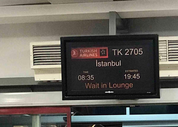 THY Erzurum-İstanbul seferinde rötar rekoru!