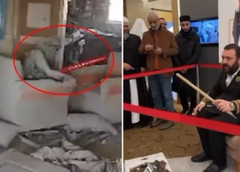 Abdulhamit’in torunu, Yahya Sinvar’ın son anını elinde sopayla canlandırdı